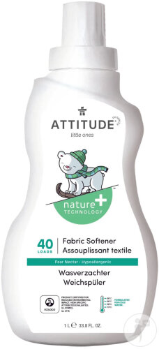 Attitude Tout-Petits Assouplissant Textile Nectar De Poire 40 Doses Bouteille 1l