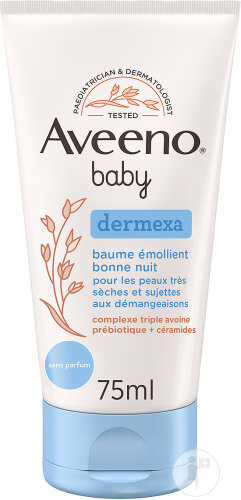 Aveeno Baby Dermexa Baume Émolliente Bonne Nuit Tube 75ml