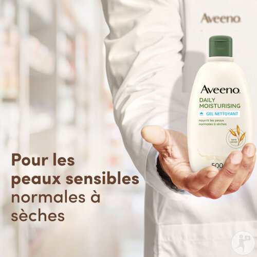 Aveeno Daily Moisturising Gel Nettoyant Peaux Normales À Sèches Flacon 500ml-6