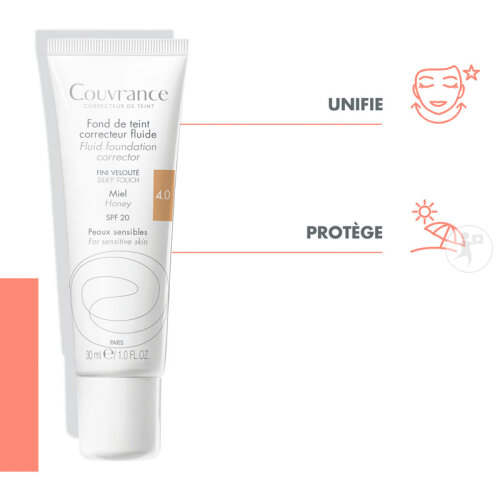 Avène Couvrance Fond De Teint  Fluide Miel Nr 4 Peau Sensible 30ml-5