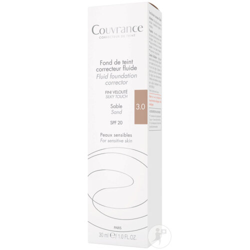 Avène Couvrance Fond De Teint  Fluide Sable Nr 3 Peau Sensible 30ml-2