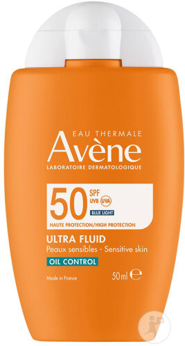 Avène Solaire IP50 Ultra Fluid Oil Control Haute Protection Peau Sensible À Tendance Grasse 50ml