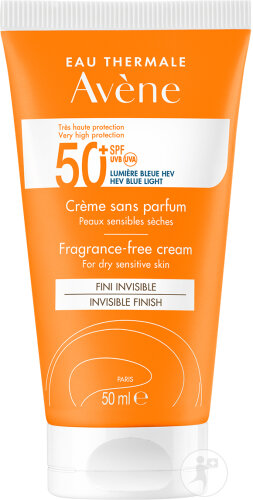Avène Solaire IP50+ Crème Sans Parfum Très Haute Protection Peau Sensible 50ml