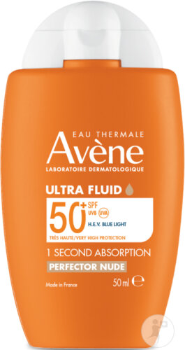 Avène Solaire IP50+ Ultra Fluid Perfecteur Teinté Très Haute Protection Peau Sensible 50ml