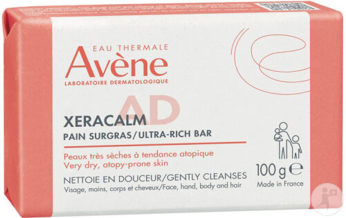 Avène Xeracalm A.D Pain Nettoyant Surgras Peau Très Sèche Atopique/Démangeaisons 100g