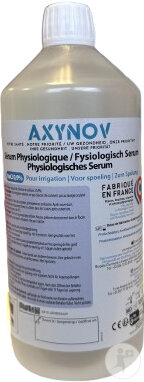 Axynov Sérum Physiologique NaCl 0,9% Pour Irrigation Flacon Blanc 1l