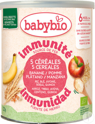 Babybio Céréales Bébé 3 Fruits Avec Quinoa Dès 6 Mois Pot 220g