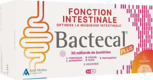 Bactecal Plus Fonction Intestinale Équilibrée Complément Alimentaire 64 Gélules
