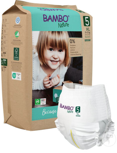 Bambo Nature Culottes D'Apprentissage Taille 5 11 À 17kg Sachets En Papier 19 Pièces