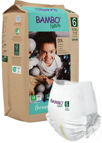 Bambo Nature Culottes D'Apprentissage Taille 6 18kg Sachets En Papier 18 Pièces