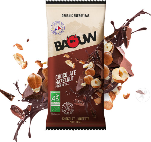 Baouw Barre Énergétique Bio Chocolat Noisette 12x50g