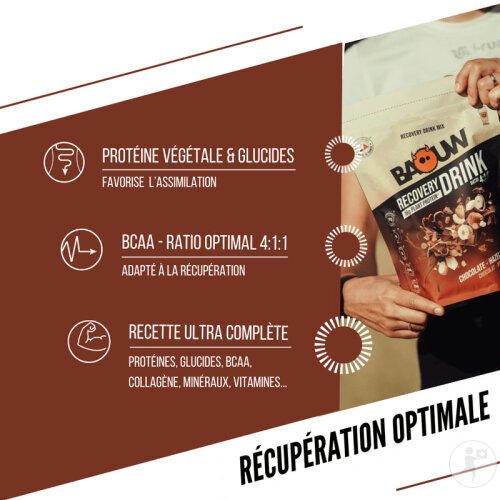 Baouw Boisson De Récupération Chocolat Noisette 500g-3