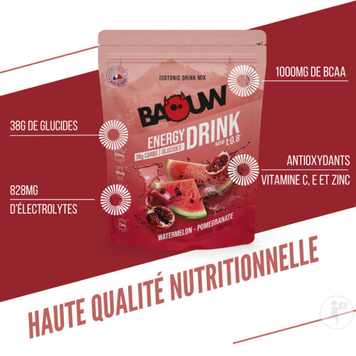 Baouw Boisson Isotonique Sac Pastèque Grenade 585g-2