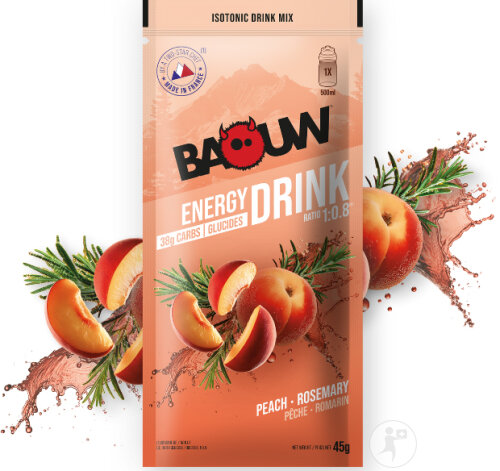 Baouw Boisson Isotonique Sachet Pêche-Romarin 45g