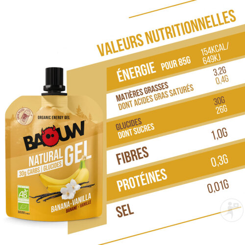 Baouw Gel Énergétique Naturel Bio Banane Vanille 85g-9
