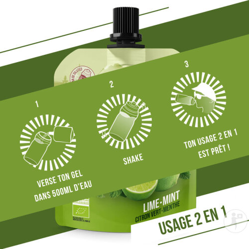 Baouw Gel Énergétique Naturel Bio Citron Vert Menthe 85g-6