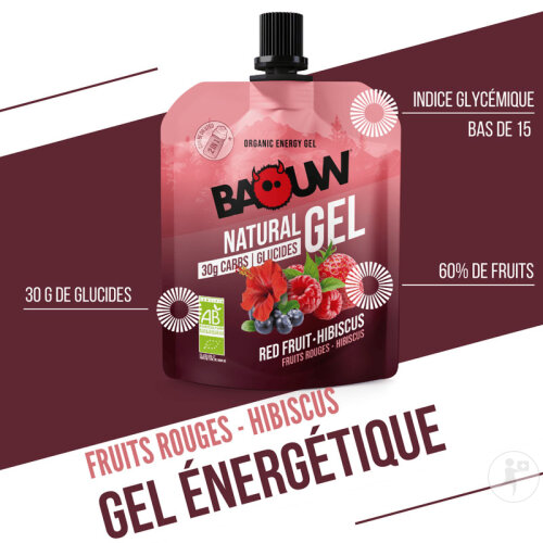 Baouw Gel Énergétique Naturel Bio Fruits Rouges Hibiscus 85g-2