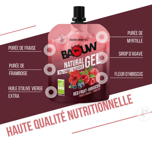 Baouw Gel Énergétique Naturel Bio Fruits Rouges Hibiscus 85g-3