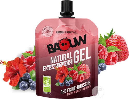 Baouw Gel Énergétique Naturel Bio Fruits Rouges Hibiscus 85g