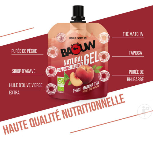 Baouw Gel Énergétique Naturel Bio Pêche Thé Matcha 85g-3
