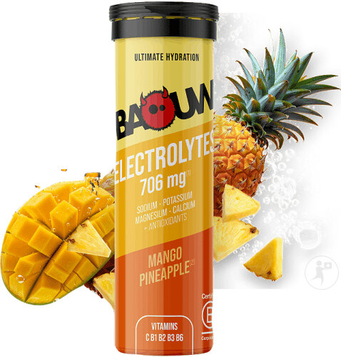 Baouw Pastilles Électrolytes Mangue Ananas 10 Pièces