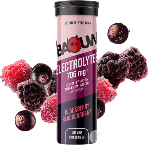 Baouw Pastilles Électrolytes Mûre Cassis 10 Pièces