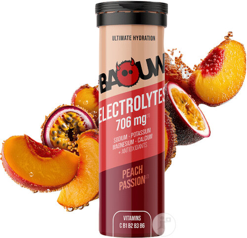 Baouw Pastilles Électrolytes Pêche Passion 10 Pièces