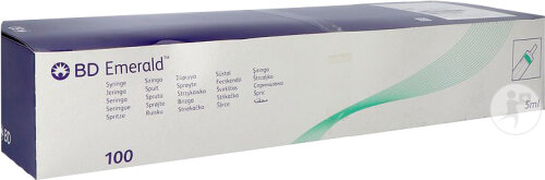 Bd Emerald 5ml Luer Slip + Detachable Needle 21gx40mm 100 Pièces