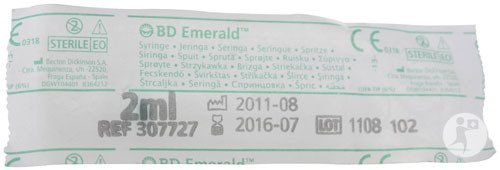 BD Emerald Seringue 2ml Luer Slip 1 Pièce (307727)