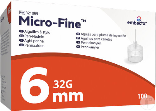 Embecta Microfine Aiguilles À Stylos 32gx6mm 100 Pièces