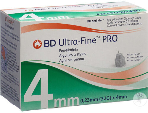 BD Ultra-Fine Aiguille Stylos 32G 0,23x2mm 105 Pièces