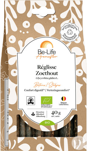 Be-Life Aromaflor Réglisse Bâtons Transit Bio Sachet 40g
