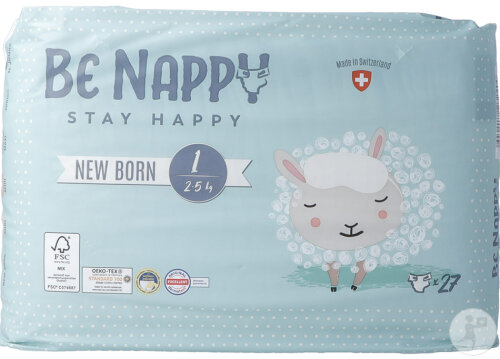 Be Nappy Couches Gr1 2-5kg New Born 27 Pièces