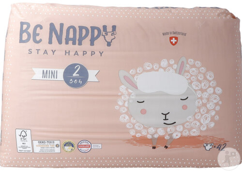 Be Nappy Couches Gr2 3-6kg Mini 42 Pièces