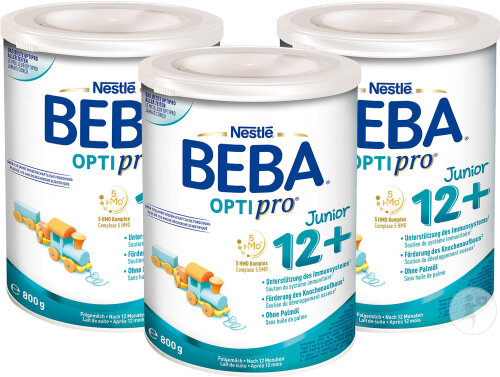 Beba Optipro 12+ Junior 12 Mois+ Trio-Pack 3x800g