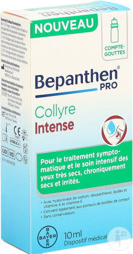 Bepanthen Pro Gouttes Oculaires Intense Flacon 10ml