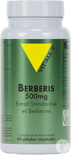 Vit'all+ Bérbéris 500mg Extrait Standardisé en Berbérine 60 Gélules Végétales