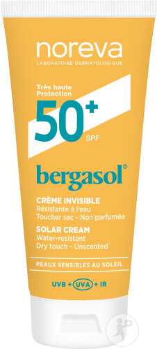 Noreva Bergasol IP50+ Crème Invisible Peaux Sensibles Au Soleil 50ml