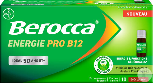 Berocca Energie PRO B12 +50 Ans Flacons 10x10ml
