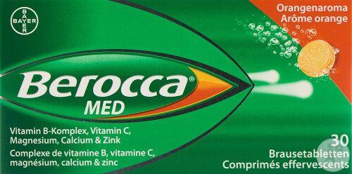 Bayer Berocca Med Arôme Orange 30 Comprimés Effervescents