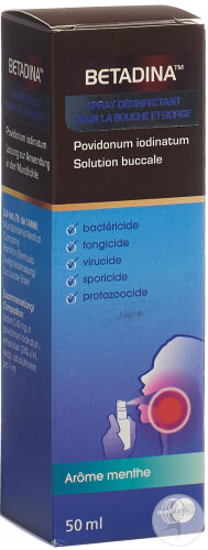 Betadina Spray Desinfectant Pour La Bouche Et Gorge 50ml