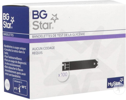 BGStar Bandelettes Réactives 100 Pièces