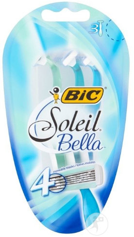 Bic Soleil Bella Rasoir 4 Lames Femmes 3 Pièces