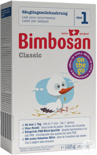 Bimbosan Classic 1 Nourrisson Voyage Sachets 5x125g