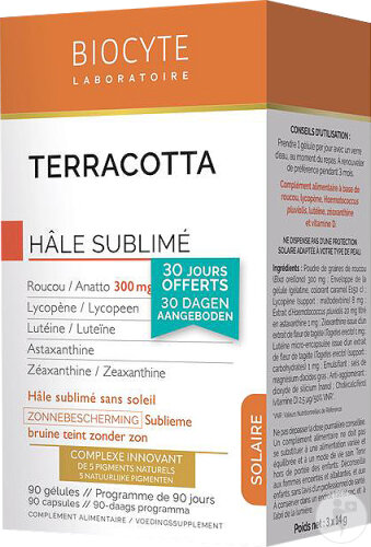 Biocyte Nutricosmetic Terracotta Cocktail Hâle Sublimé 90 Gélules
