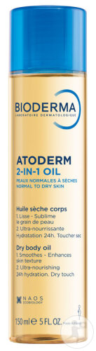 Bioderma Atoderm 2en1 Huile Sèche Corps Peaux Sensibles Normales À Sèches Flacon 150ml-3