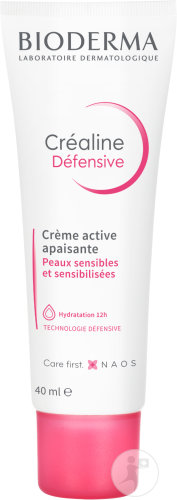  Bioderma Créaline Défensive Crème Apaisante Peaux Sensibles et Sensibilisées Tube 40ml