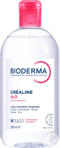 Bioderma Créaline H2O Eau Micellaire Démaquillante Peaux Sensibles Flacon 500ml