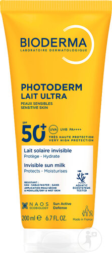 Bioderma Photoderm Lait Ultra IP50+ Visage Et Corps Peaux Sensibles 200ml
