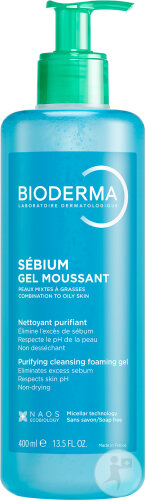 Bioderma Sébium Gel Moussant Nettoyant Purifiant Flacon Pompe 400ml